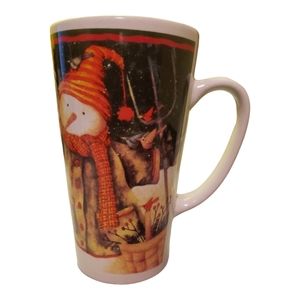 Vintage Susan Winget Snowman Mug/Cup 14 Oz Tall